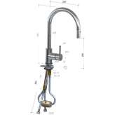 Single-lever kitchen faucet with pull-out spout Kavacik