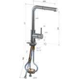 Single-lever kitchen faucet with pull-out spout Kavacik