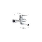 Two-hole wall-mounted kitchen faucet Paignton