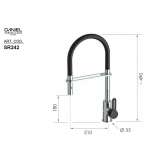 Single-lever kitchen faucet with pull-out spout Harze