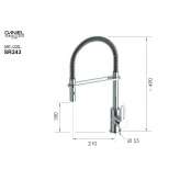 Single-lever kitchen faucet with pull-out spout Harze