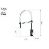 Countertop kitchen faucet with pull-out spout Harze