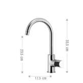Single-lever kitchen faucet with swivel spout Dealu