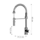 Single-lever kitchen faucet with pull-out spout Dealu