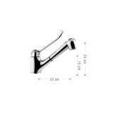 Single-lever kitchen faucet with pull-out spout Tomochic