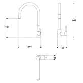 Single-lever kitchen faucet with pull-out spout Baependi