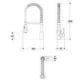 Single-lever kitchen faucet with spray Ryglice