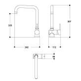 Single-lever kitchen faucet Tyvriv