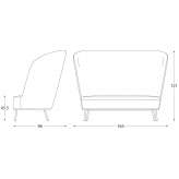 2-seater fabric sofa Svislach
