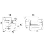 2-seater lounge sofa Sinekci