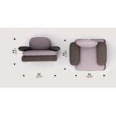 Fabric armchair with armrests Coasa