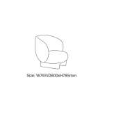 Armchair with armrests Waconia