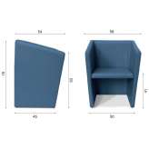 Leather guest chair with armrests Fergus