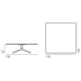 Low square coffee table Ostrowek