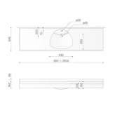 Pietraluce® custom wall-mounted sink Lamia