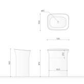 Pietraluce® freestanding washbasin Akkrum