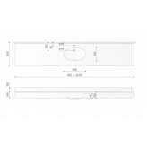 Pietraluce® custom wall-mounted sink Chame