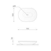 Pietraluce® oval countertop washbasin Ostuni