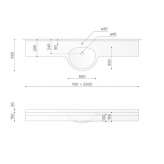 Pietraluce® custom wall-mounted sink Troinex