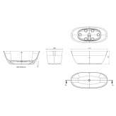 Freestanding oval Velluto® bathtub Shuya