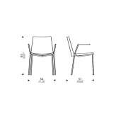 Aluminum chair with stackable armrests Coasa