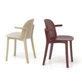 Solid wood chair with armrests Champlin