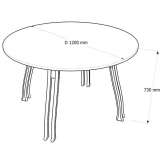 Round wooden table Mendaro