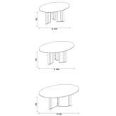 Round, reconstructed marble table with Lazy Susan Horsley