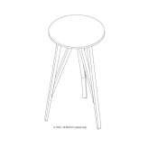 Round wooden high table Fermo