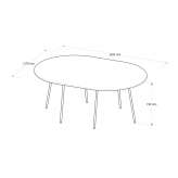 Oval wooden table Antagnod