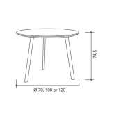 Round wooden table Gailitz