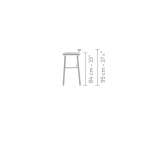 Wooden bar stool with integrated cushion Westby