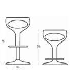 Height adjustable bar stool Yutan