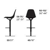 Swivel stool with adjustable height Moriles