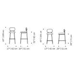 Tall bar stool with footrest Callus