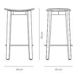 Fabric bar stool with footrest Lota