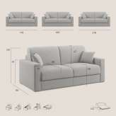 Fabric fold-out sofa with removable cover Alginet