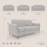 Fabric fold-out sofa Joyeuse