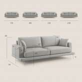 Fabric sofa Wremen