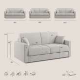 Double sofa bed made of waterproof material Greci