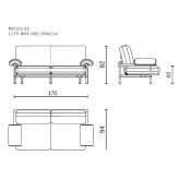 2-seater fabric sofa Sina