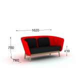 2-seater fabric sofa Cayenne