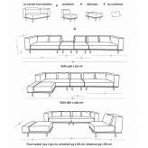 Modular sectional sofa made of fabric Pochep