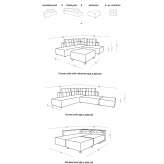 Modular sectional sofa made of fabric Damparis