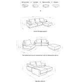 Modular sectional sofa made of fabric Santeny