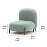 Fabric sectional armchair Kallmet