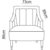 Fabric armchair with armrests Cigole