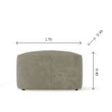 Upholstered rectangular pouffe Frazee
