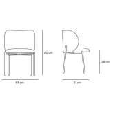 Polyester chair with armrests Severac