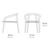Chair with armrests Sorso